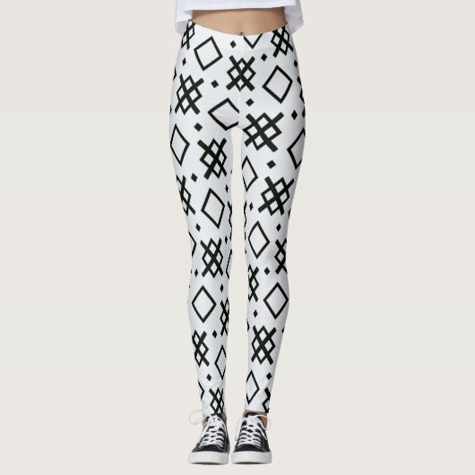 Geometrische elementen naadloos patroon van vormen leggings (Voorkant)
