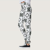 Geometrische elementen naadloos patroon van vormen leggings (Links)