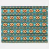 geometrische elementen van het zuidwesten van etni fleece deken (Voorkant (Horizontaal))