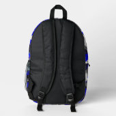 Geometrische elementen van penseelstreken in colla bedrukte rugzak (Achterkant)