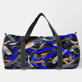 Geometrische elementen van penseelstreken in colla plunjezak (Achterkant)