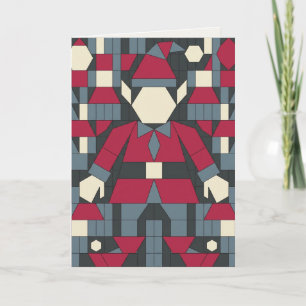 Geometrische Elf Kerstkaart Feestdagen Kaart