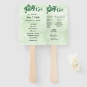 Geometrische elyptusboringen handwaaier (Voorkant en achterkant)