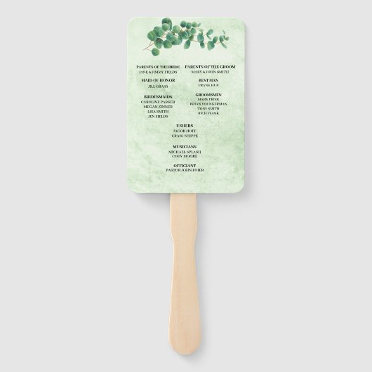 Geometrische elyptusboringen handwaaier (Achterkant)