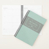 Geometrische en Art Deco Mint & Gray Personalized Planner (Display)