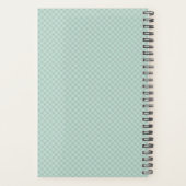 Geometrische en Art Deco Mint & Gray Personalized Planner (Achterkant)