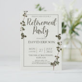 Geometrische en bloemen - Pensioen- en opkomstpart Bedankkaart (Staand voorkant)