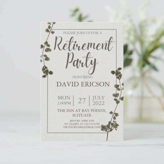 Geometrische en bloemen - Pensioen- en opkomstpart Bedankkaart (Staand voorkant)