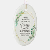Geometrische en Greenery Baby shower Party Favor Keramisch Ornament (Rechts)