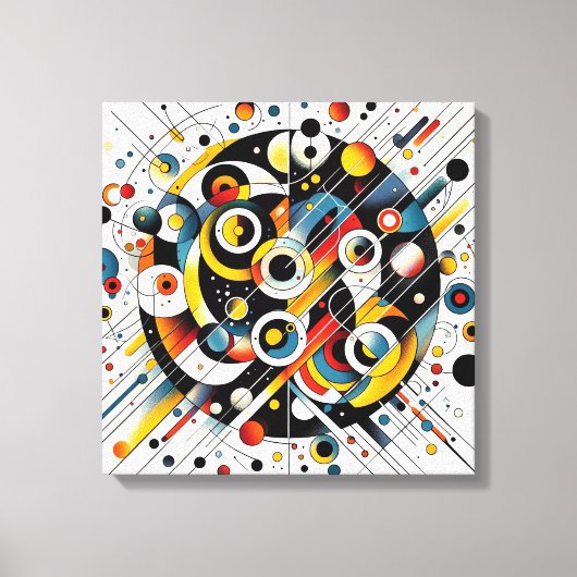 Geometrische energie burst - Abstracte cirkel kuns Canvas Afdruk (Voorkant)