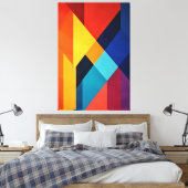 Geometrische Energie Canvas Afdruk (Insitu (Slaapkamer))