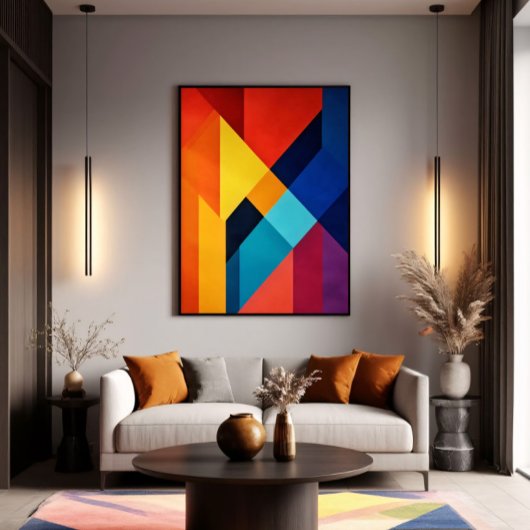 Geometrische Energie Canvas Afdruk