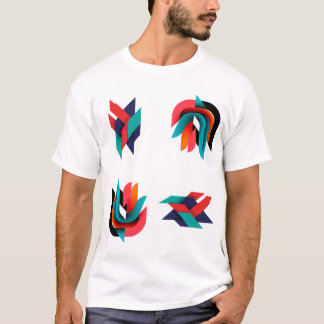 geometrische energieexplosie t-shirt