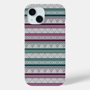 geometrische etnische stammoederpatroon van Amerik iPhone 15 Case