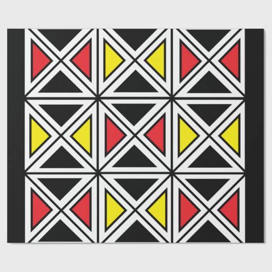Geometrische etnische tribale patronen cadeaupapier (Vlak)