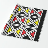 Geometrische etnische tribale patronen cadeaupapier (Uitgerold)