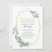 Geometrische Eucalyptus 50th Wedding Jubileum Kaart (Voorkant)