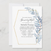 Geometrische Eucalyptus-Baby of -Vrijgezellenfeest Kaart (Voorkant)