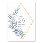 Geometrische Eucalyptus Bladeren Trouw Kaart (Achterkant)