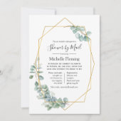 Geometrische Eucalyptus Bridal of Baby shower per  Kaart (Voorkant)