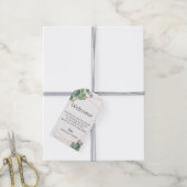 Geometrische eucalyptus bruiloft welkomsttas cadeaulabel (Met Touw)