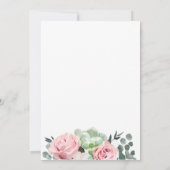 Geometrische Eucalyptus Floral Wedding Kaart (Achterkant)