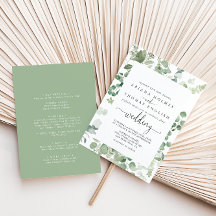 Geometrische Eucalyptus Front & Back Wedding