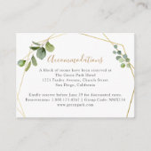 Geometrische Eucalyptus Greenery Accommodatie Informatiekaartje (Voorkant)