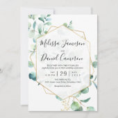 Geometrische Eucalyptus Greenery met foto Kaart (Voorkant)