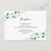 Geometrische Eucalyptus Greenery Reception Kaart (Voorkant)