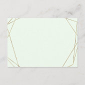 Geometrische Eucalyptus Greenery Reception Kaart (Achterkant)