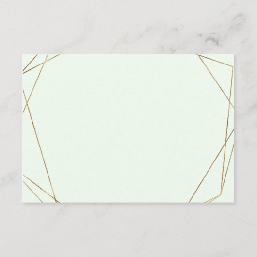 Geometrische Eucalyptus Greenery Reception Kaart (Achterkant)