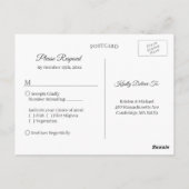 Geometrische Eucalyptus Leaves Weddenschap RSVP Re Briefkaart (Achterkant)