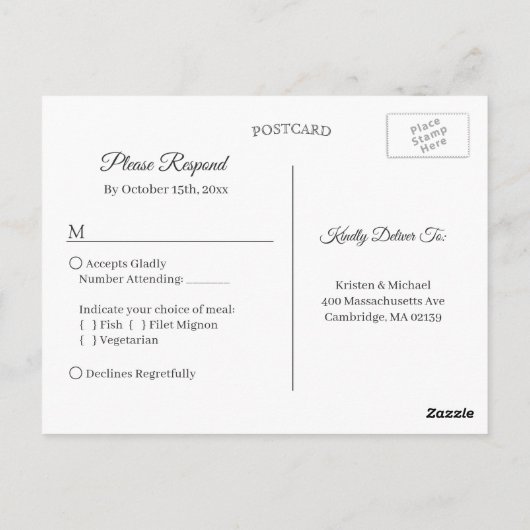 Geometrische Eucalyptus Leaves Weddenschap RSVP Re Briefkaart (Achterkant)