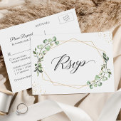 Geometrische Eucalyptus Leaves Weddenschap RSVP Re Briefkaart