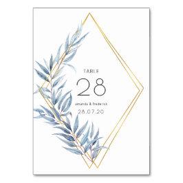 Geometrische Eucalyptus Leaves Wedding Kaart