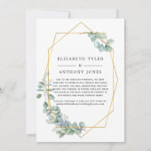 Geometrische Eucalyptus verlaagde gastlijst waterv Aankondiging (Voorkant)