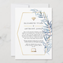 Geometrische Eucalyptus Virtual Wedding Guest List