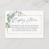 Geometrische Eucalyptus Vrijgezellenfeest Display  Informatiekaartje (Voorkant)