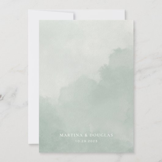 Geometrische Eucalyptus Weddenschap Sla de datumka Kaart (Achterkant)