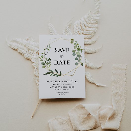 Geometrische Eucalyptus Weddenschap Sla de datumka Kaart