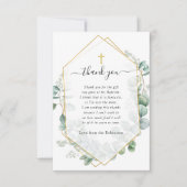 Geometrische Eucalyptusbaptisme Bedankkaart (Voorkant)