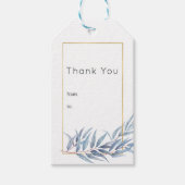 Geometrische Eucalyptusbladeren Cadeaulabel (Voorkant)