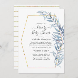 Geometrische Eucalyptusbladeren Drive By Shower Kaart