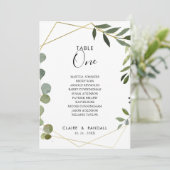 Geometrische Eucalyptustabel Aantal 1 Zitplaats Kaart (Staand voorkant)