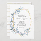 Geometrische EucalyptusVrijgezellenfeest Kaart (Voorkant / Achterkant)