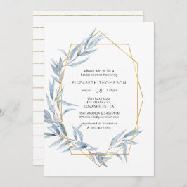 Geometrische EucalyptusVrijgezellenfeest Kaart