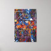 Geometrische explosie Stedelijke abstractie Canvas Afdruk (Voorkant)