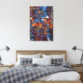 Geometrische explosie Stedelijke abstractie Canvas Afdruk (Insitu (Slaapkamer))