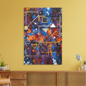 Geometrische explosie Stedelijke abstractie Canvas Afdruk (Insitu (Woonkamer))